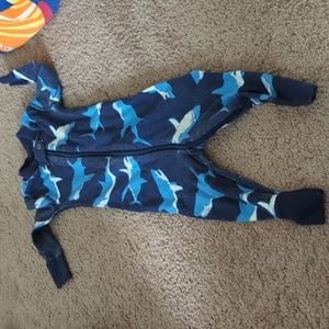 * 3 FOR $10 ALL BABY CLOTHES * Hanna Andersson Blue Sharks Footless Pajamas